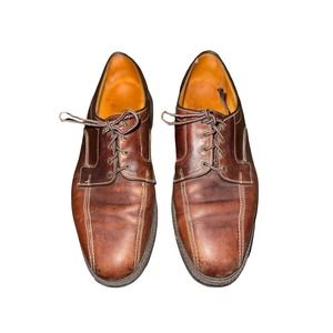 Allen Edmonds MAPLETON Brown Leather Bicycle Toe Derby Shoes USA Men's 12 D
